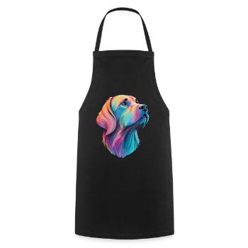 Labrador Dog - Loving four-legged friend design - Cooking Apron - black - Front - AI Model Male 185 dark (185cm)