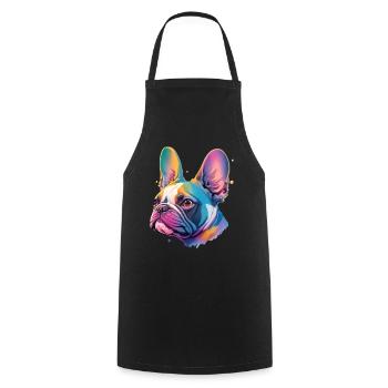 Bouledogue Français Fidèles Chiens Ami Chien - Tablier de cuisine - noir - Devant - AI Model Male 185 dark (185cm)