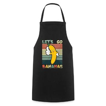 Tolles lustiges Bananen-Meme Lass uns Bananen gehen - Kochschürze - Schwarz - Vorne - AI Model Male 185 dark (185cm)