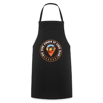 Nobody thinks it's like dad - Geocaching Geocacher - Cooking Apron - black - Front - AI Model Male 185 dark (185cm)