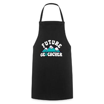 Géocacheur du futur - Geocaching Geocacher - Tablier de cuisine - noir - Devant - AI Model Male 185 dark (185cm)