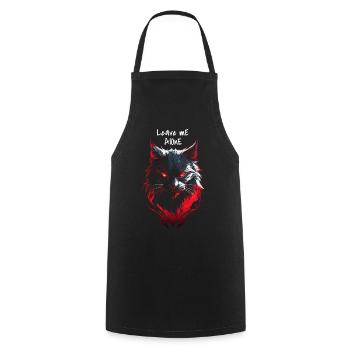 Chat ennuyeux avec Dire Chat Maman Cadeau - Tablier de cuisine - noir - Devant - AI Model Male 185 dark (185cm)
