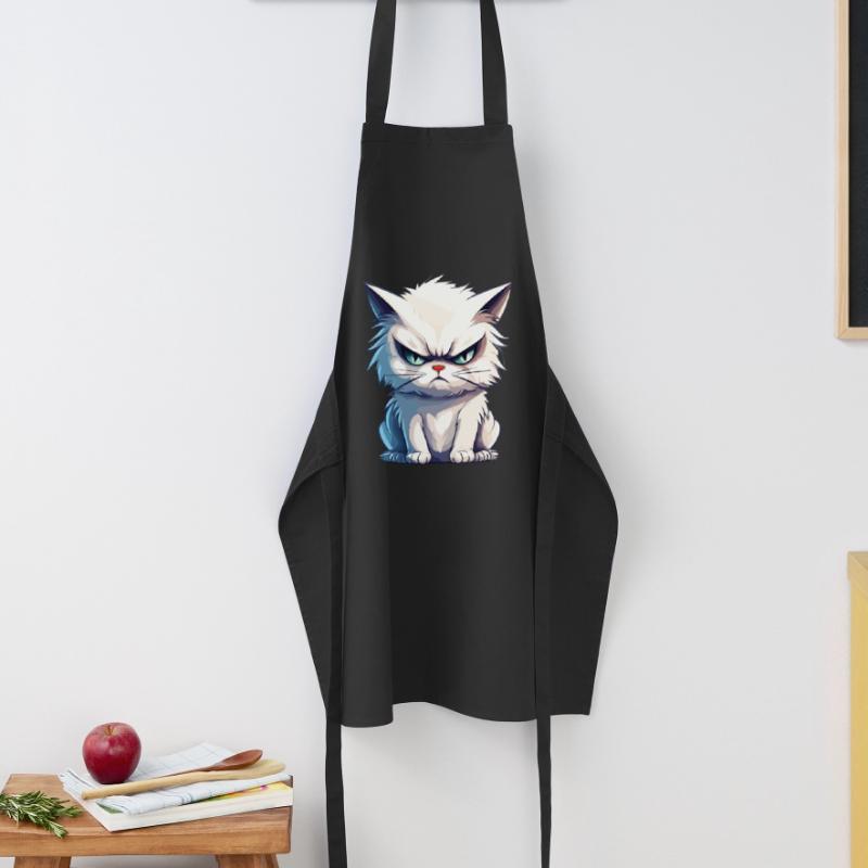 cat grumpy grumpy grumpy meow funny Cooking Apron