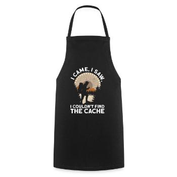 Geocaching Geocacher Lustig Spruch - Tablier de cuisine - noir - Devant - AI Model Male 185 dark (185cm)