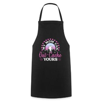 Géocachette Maman Maman Géocacheur - Tablier de cuisine - noir - Devant - AI Model Male 185 dark (185cm)