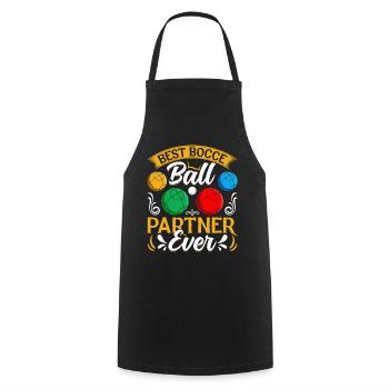 Funny Bocce Game - Cooking Apron - black - Front - AI Model Male 185 dark (185cm)
