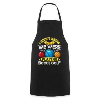 Funny Bocce Game - Cooking Apron - black - Front - AI Model Male 185 dark (185cm)