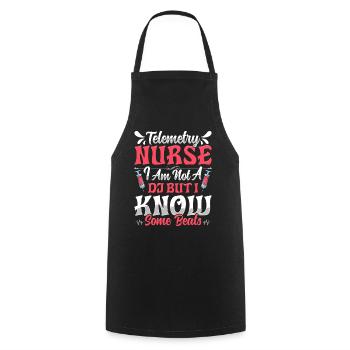 Conception d’infirmière auxiliaire - Tablier de cuisine - noir - Devant - AI Model Male 185 dark (185cm)