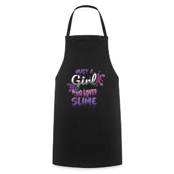 Girl Love Slime Lover Colorful Slime Crafts Art - Tablier de cuisine - noir - Devant - AI Model Male 185 dark (185cm)