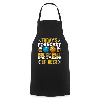 Funny Bocce Game - Cooking Apron - black - Front - AI Model Male 185 dark (185cm)