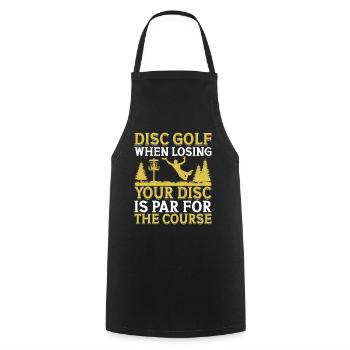 Disc Golfer hit Trees and Curse - Cooking Apron - black - Front - AI Model Male 185 dark (185cm)