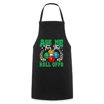 Funny Bocce Game - Cooking Apron - black - Front - AI Model Male 185 dark (185cm)