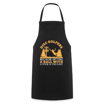 Let me play Discgolf - Cooking Apron - black - Front - AI Model Male 185 dark (185cm)