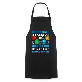 Funny Bocce Game - Cooking Apron - black - Front - AI Model Male 185 dark (185cm)