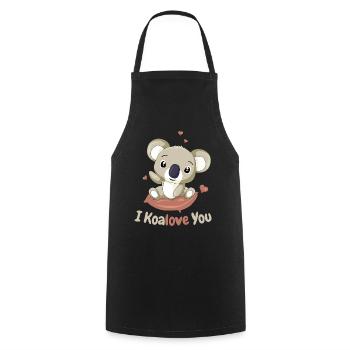 Australie Australie Jour de l’Australie Australian Koala Love - Tablier de cuisine - noir - Devant - AI Model Male 185 dark (185cm)