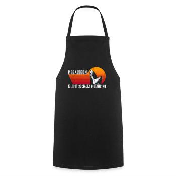 Megalodon is just socially distanced - - Cooking Apron - black - Front - AI Model Male 185 dark (185cm)