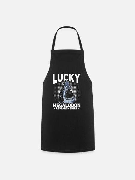 Chemise de recherche Lucky Megalodon - Megalodon Shark - Tablier de cuisine - noir