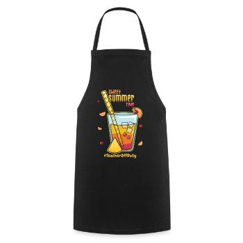 Bye School Out Happy Summer Teacher - Cooking Apron - black - Front - AI Model Male 185 dark (185cm)