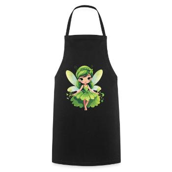 Beautiful Fairy Fairy - Enchant your heart - Cooking Apron - black - Front - AI Model Male 185 dark (185cm)