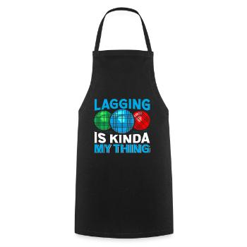 Funny Bocce Game - Cooking Apron - black - Front - AI Model Male 185 dark (185cm)