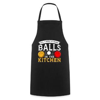Funny Bocce Game - Cooking Apron - black - Front - AI Model Male 185 dark (185cm)