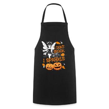 Halloween-Fee Verkleidung I don't spook, I sparkle - Kochschürze - Schwarz - Vorne - AI Model Male 185 dark (185cm)