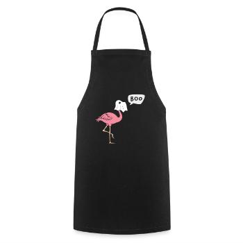 Halloween Boo Flamingo Trick or Treat - Kochschürze - Schwarz - Vorne - AI Model Male 185 dark (185cm)