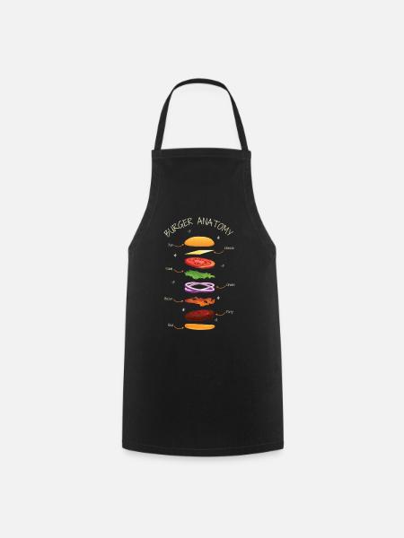 Drôle de définition Anatomie de Burger Fast Food - Tablier de cuisine - noir