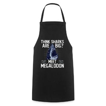 Vous pensez que les requins sont gros? Rencontrez Megalodon - Tablier de cuisine - noir - Devant - AI Model Male 185 dark (185cm)