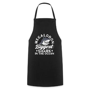 Megalodon - Le plus grand requin de l’océan - Tablier de cuisine - noir - Devant - AI Model Male 185 dark (185cm)