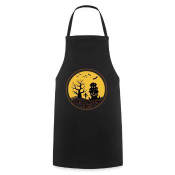 Halloween Time Creepy Halloween Haunted Castle - Cooking Apron - black - Front - AI Model Male 185 dark (185cm)