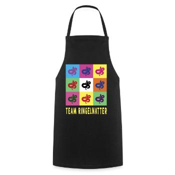 Team grass snake - Cooking Apron - black - Front - AI Model Male 185 dark (185cm)