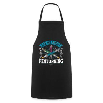 Pen Turning Kit - Cooking Apron - black - Front - AI Model Male 185 dark (185cm)
