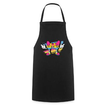 Gamer Gaming Arc-en-ciel LGBTQ Gay Pride LGBT Pride - Tablier de cuisine - noir - Devant - AI Model Male 185 dark (185cm)