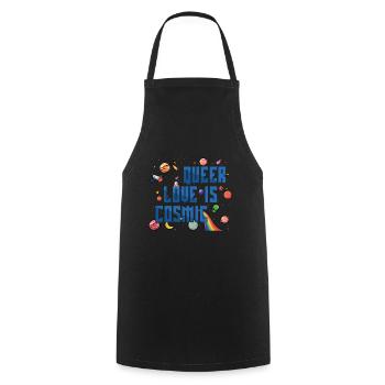Planètes Queer Cosmic Gay Pride LGBT Pride Mois de la fierté LGBT - Tablier de cuisine - noir - Devant - AI Model Male 185 dark (185cm)