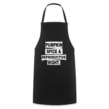 Halloween: Pumpkin Spice And Reproductive Right - Cooking Apron - black - Front - AI Model Male 185 dark (185cm)