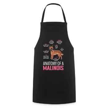 Propriétaire de chien de compagnie Berger Anatomie Du Malinois Belge - Tablier de cuisine - noir - Devant - AI Model Male 185 dark (185cm)