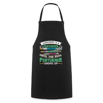 Pen Turning Kit - Cooking Apron - black - Front - AI Model Male 185 dark (185cm)
