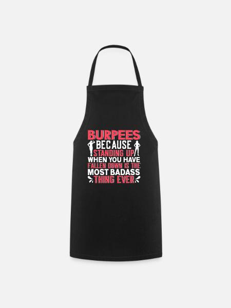 Burpees Übungen Workout - Kochschürze - Schwarz