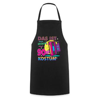 Das ist mein 90er Kostüm - Kochschürze - Schwarz - Vorne - AI Model Male 185 dark (185cm)