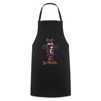 La Calavera Catrina Dia De Los Muertos Day Of Dead - Cooking Apron - black - Front - AI Model Male 185 dark (185cm)