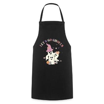 Let’s Go Ghouls - Tablier de cuisine - noir - Devant - AI Model Male 185 dark (185cm)