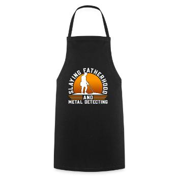 Détecteur de métaux Chasse au trésor Daddy Detectorist - Tablier de cuisine - noir - Devant - AI Model Male 185 dark (185cm)