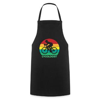 Dynamisches Retro-Bike Design für Männer Radfahrer - Kochschürze - Schwarz - Vorne - AI Model Male 185 dark (185cm)