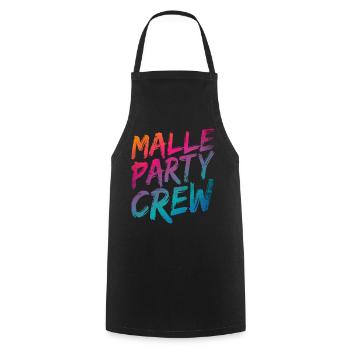 Malle Party Crew - Kochschürze - Schwarz - Vorne - AI Model Male 185 dark (185cm)