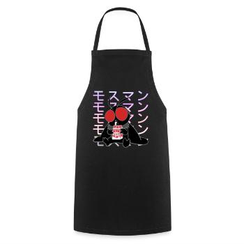 Mothman Kawaii Strawberry Milk Shake Carton - Cooking Apron - black - Front - AI Model Male 185 dark (185cm)