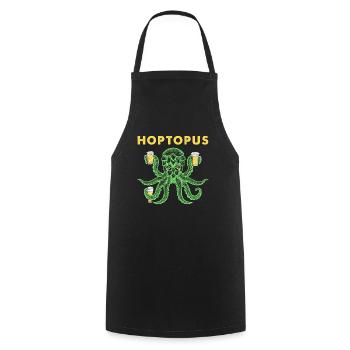 Hoptopus Squid Bière Poulpe - Tablier de cuisine - noir - Devant - AI Model Male 185 dark (185cm)