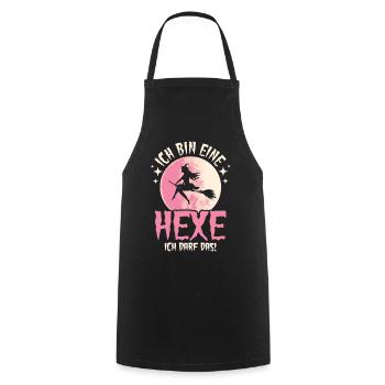Ich Bin Eine Hexe Ich Darf Das - Kochschürze - Schwarz - Vorne - AI Model Male 185 dark (185cm)