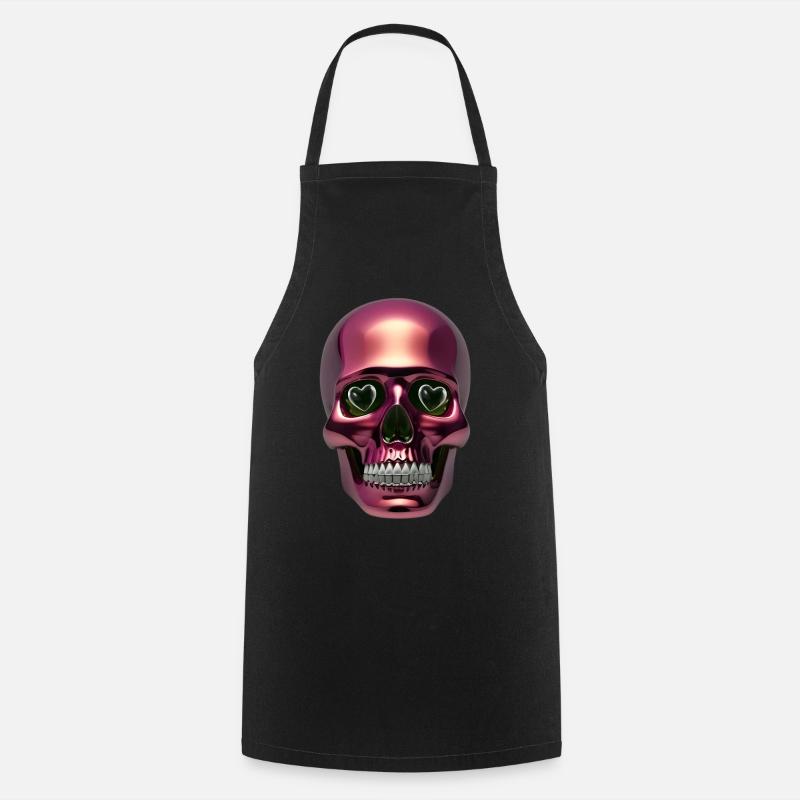Steampunk Skull - Cooking Apron - black