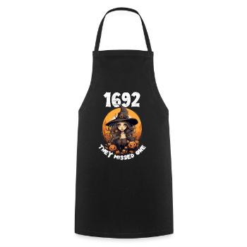 Magic Witch Design - 1692 - They Missed One - Cooking Apron - black - Front - AI Model Male 185 dark (185cm)